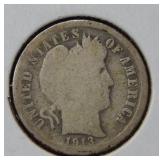1913 S Barber Silver Dime