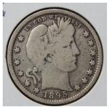 1895 Barber Silver Quarter