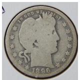 1896 O Barber Silver Quarter
