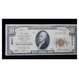 1929 US $10 National Currency Charter Bank #3944
