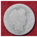 1904 S Barber Silver Dime