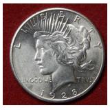 1928 Peace Silver Dollar Coin