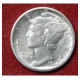 1934 D Mercury Silver Dime