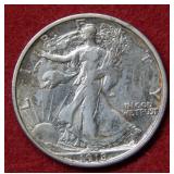 1918 S Walking Liberty Silver Half Dollar