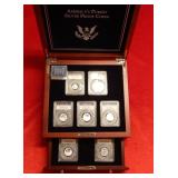 7 Silver Proof Coins PCGS PR70 DCAM with free box