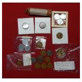Grab Bag of Coins - Cents -2 Cent Piece-Lincoln $1