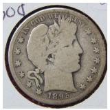 1895 S Barber Silver Half Dollar Coin