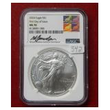 2024 Silver Eagle 1oz NGC MS70 First Day of Issue