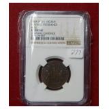 1808 India 10 Cash NGC Genuine - Admiral Gardner