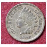 1908 S Indian Head Cent - Red & Brown
