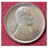 1912 Lincoln Wheat Cent Red & Brown