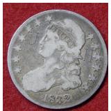 1832 Bust Silver Half Dollar with Grafitti