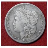 1885 S Morgan Silver Dollar Coin