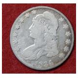 1834 Bust Silver Half Dollar
