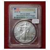 2018 W Silver Eagle PCGS SP69 Burnished