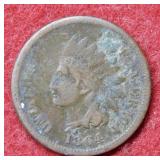 1864 Indian Head Cent - Pointed Bust Variety