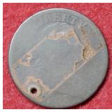 1807 Large Cent - holed - early date