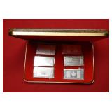 (6) 20 gram .999 Silver Bars- Flags of 6 Countries