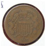 1865 Two Cent Piece