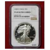 1988 S Silver Eagle NCG PF69 Ultra Cameo
