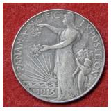 1915 S US Panama Pacific Silver Comm Half