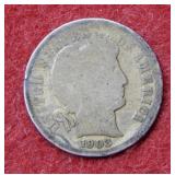 1903 S Barber Silver Dime