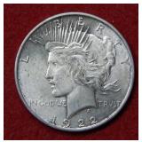 1922 D Peace Silver Dollar