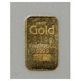 .10 g of .999 Fine Gold Bullion