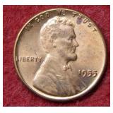 1955 Poor Man's Double Die Lincoln Wheat Cent