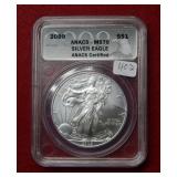 2009 Silver Eagle 1oz ANACS MS70