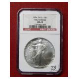 1994 Silver Eagle 1oz NGC MS69 First Strike