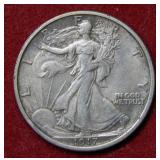 1917 D OBV Walking Liberty Silver Half