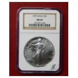 1995 Silver Eagle 1oz NGC MS69