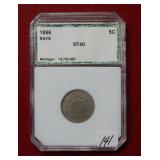 1866 Shield Nickel with Rays