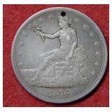 1876 Silver Trade Dollar Coin