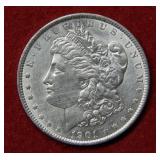 1901 Morgan Silver Dollar Coin