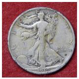 1919 S Walking Liberty Silver Half Dollar