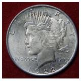 1922 D Peace Silver Dollar Coin
