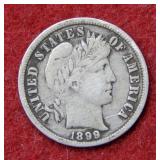 1899 S Mercury Silver Dime