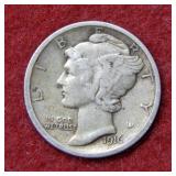 1916 Mercury Silver Dime - First Year