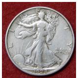 1928 S Walking Liberty Silver Half