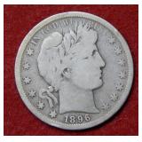 1896 S Barber Silver Half Dollar