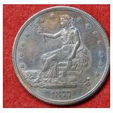 1877 S Silver Trade Dollar Coin
