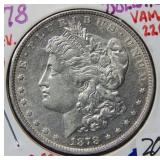 1878 Morgan Silver Dollar REV of 1879