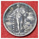 1917 D Type II Standing Liberty Silver Quarter