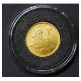 2003 1/10oz .999 Fine Gold Russia- Aries