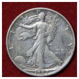 1927 S Walking Liberty Silver Half Dollar Coin