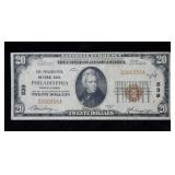 1929 $20 National Currency Charter Bank #539