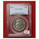 1961 Franklin Silver Half PCGS PR67