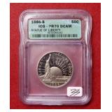 1986 S Statue of Liberty Half ICG PR70 DCAM